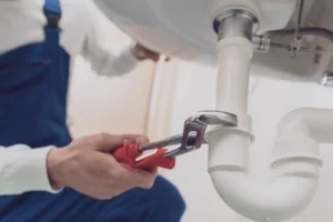 triton home service plumber fixing leaking pipes and drain cleaning