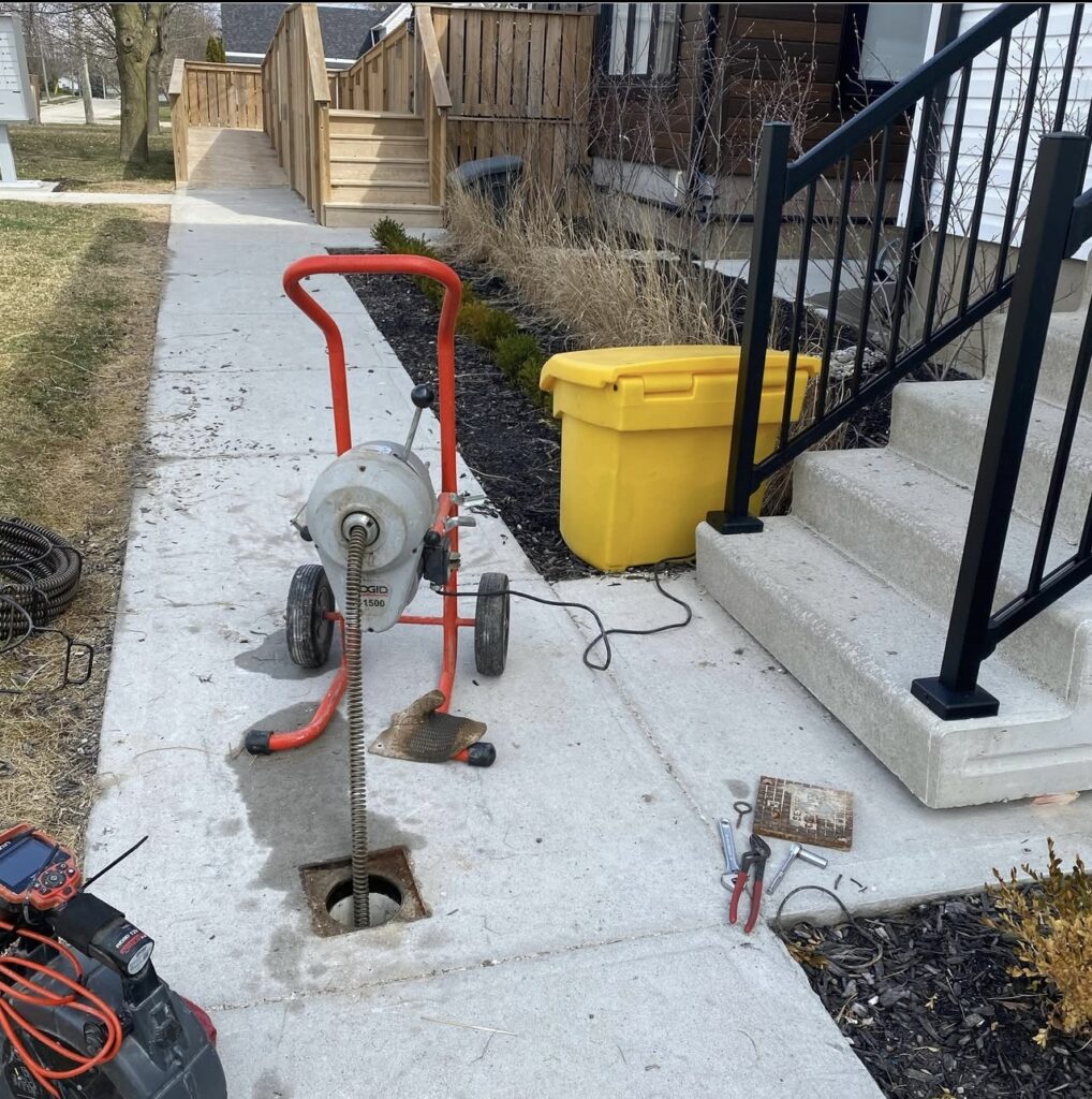 Drain cleaning London Ontario main sewer line camera inspection