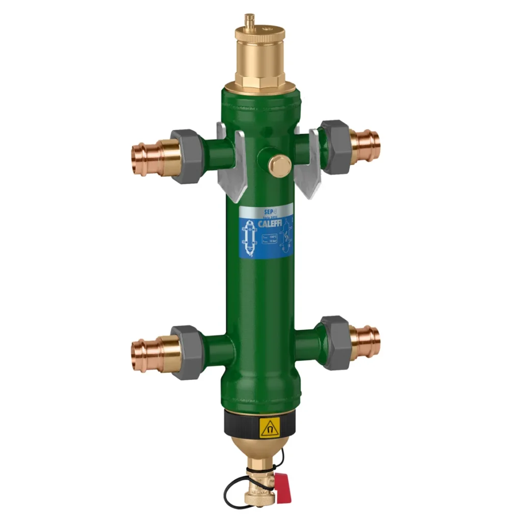 Caleffi low loss header hydraulic separator installed in London Ontario hydronic heating system by Triton Home Service